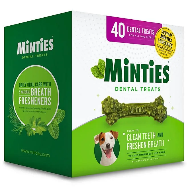 Minties Dental Dog Treats, 40 ct., 32 oz. 3