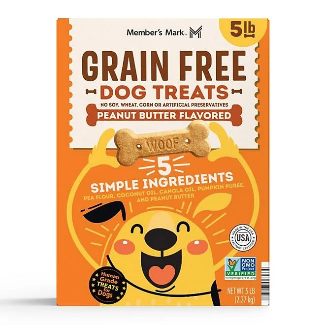 Member's Mark Grain-Free Dog Treat Biscuits, Peanut Butter Flavored, 5 lbs. 2