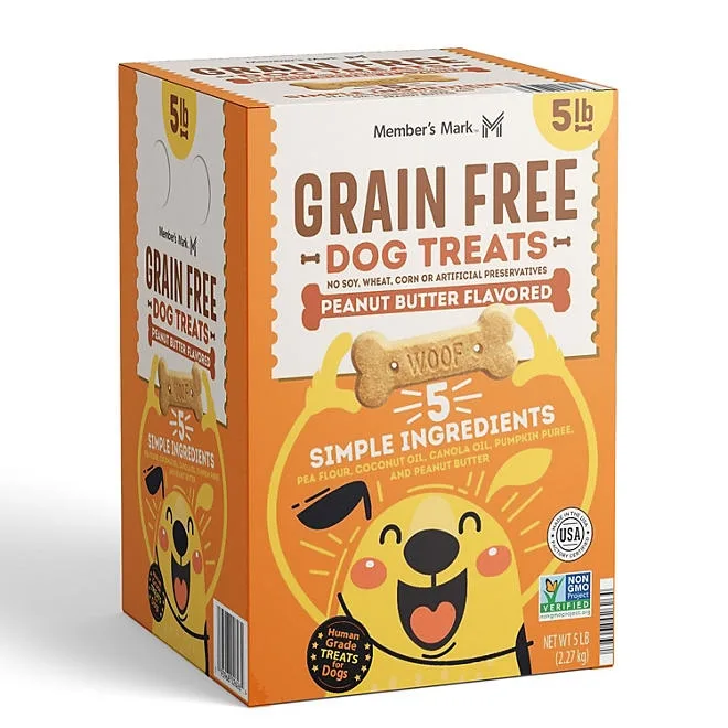 Member's Mark Grain-Free Dog Treat Biscuits, Peanut Butter Flavored, 5 lbs. 4