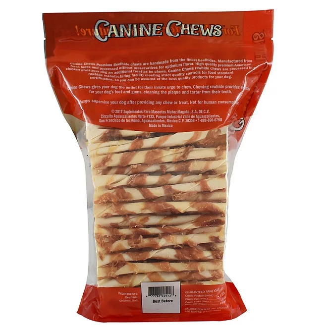 Canine Chews Chicken-Wrapped Rawhide Chews for Dogs, 125 ct. 4