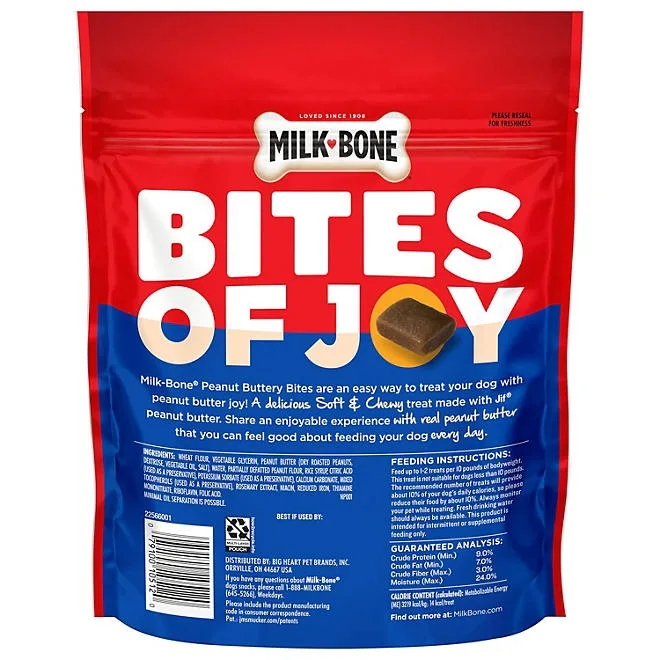 Milk-Bone, Peanut Buttery Bites, Soft Dog Treats with Jif Peanut Butter, 24 oz. 3