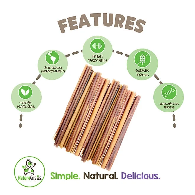 Nature Gnaws, Beef Bully Sticks Dog Chews, 1.3 lbs. 3