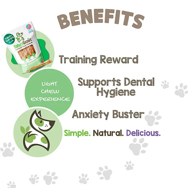 Nature Gnaws, USA Turkey Tendons Natural Dog Chews, 12 oz. 5