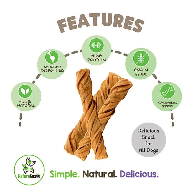 Nature Gnaws Beef Tripe Twists Dog Chews, 1 lb. 3