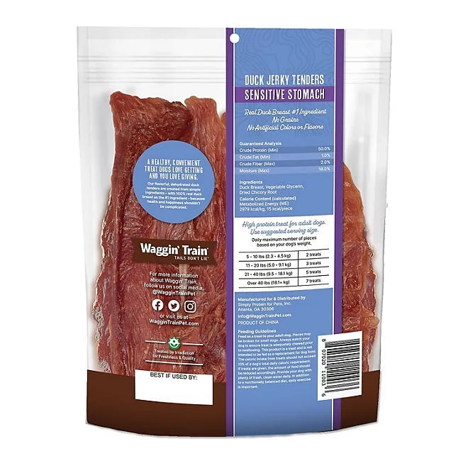 Waggin' Train, Duck Jerky Dog Treats for Sensitive Stomach, 36oz 3