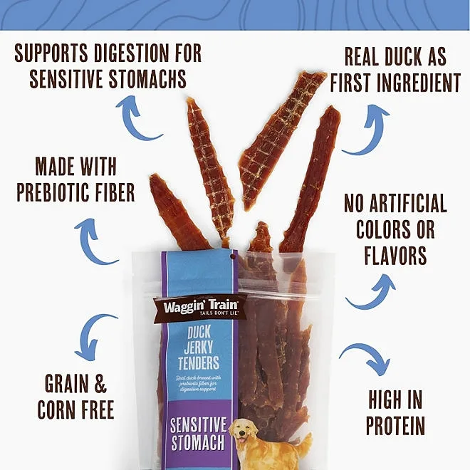Waggin' Train, Duck Jerky Dog Treats for Sensitive Stomach, 36oz 5