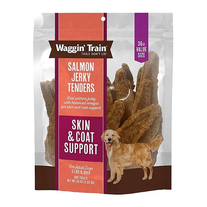 Waggin' Train, Salmon Jerky Tenders for Skin & Coat Support, 36 oz. 2