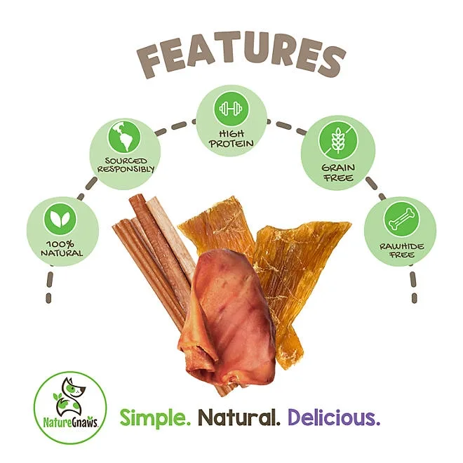 Nature Gnaws Dog Chews, Variety Pack, 19.2 oz., 18 ct. 3