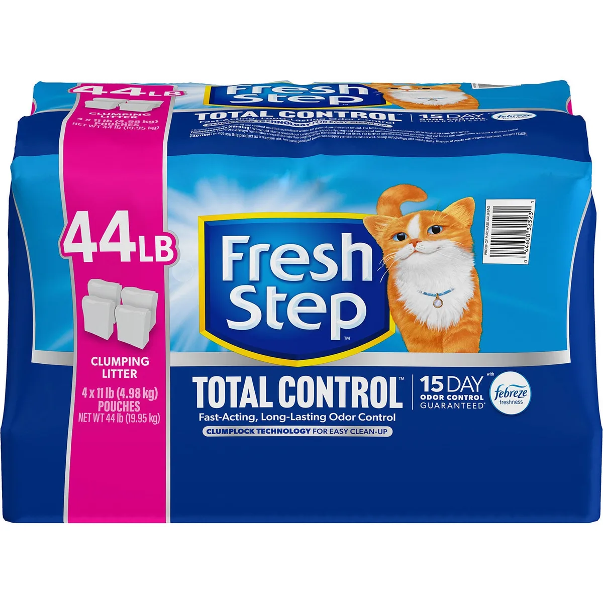 Fresh Step Total Control Scented Clumping Litter with Febreze, 44 lbs.