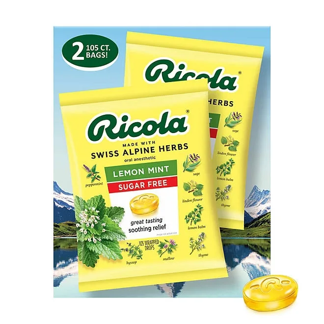 Ricola Sugar-Free Lemon Mint Herb Throat Drops, 210 ct. 2