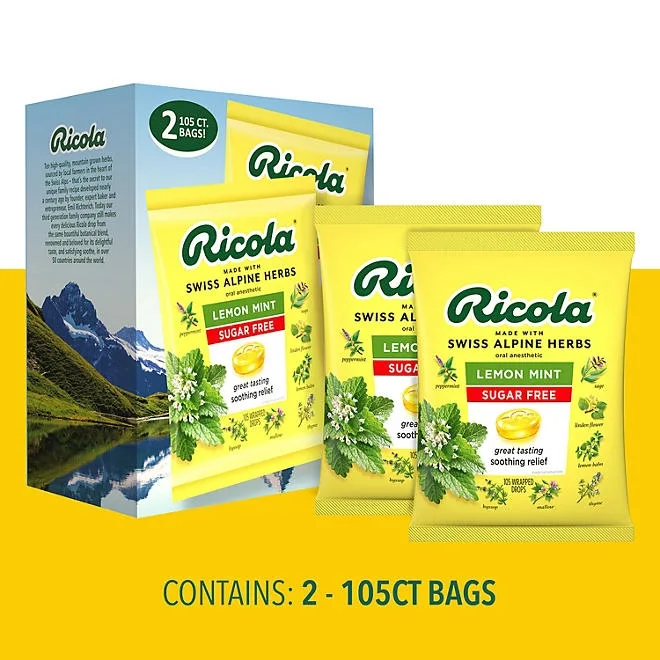 Ricola Sugar-Free Lemon Mint Herb Throat Drops, 210 ct. 5