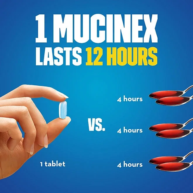 Mucinex 12-Hour Maximum Strength Chest Congestion Expectorant Tablets, 1200 mg Guaifenesin 56 ct. 4