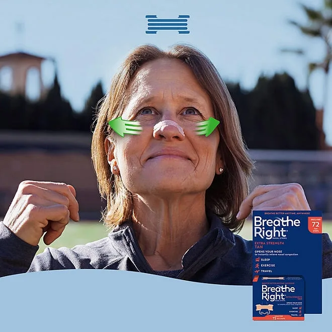 Breathe Right Extra Strength Nasal Strips, Tan, 72 ct. 5