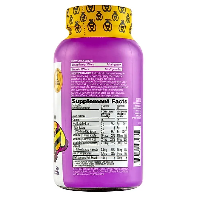 Zarbee's Naturals Children's Elderberry Immune Support Gummies, 80 ct. 4