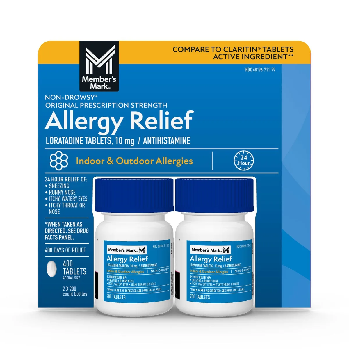 Member&rsquos Mark Allergy Relief Loratadine Tablets 10 mg, 400 ct.