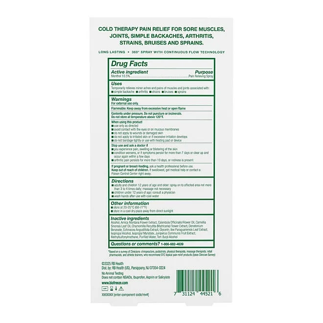 Biofreeze Professional Menthol Pain Relief Spray, 4 fl. oz, 2 pk. 3