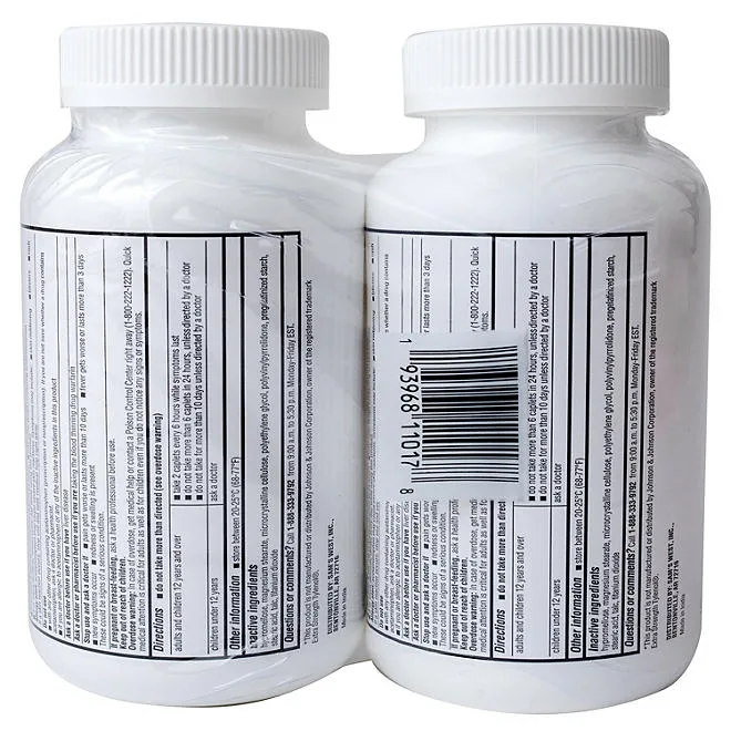 Member's Mark Extra Strength Acetaminophen Caplets, 500 mg, 1200 ct. 3