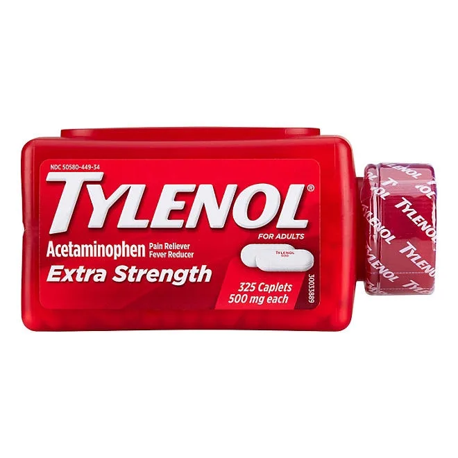 Tylenol Extra Strength Caplets, 500 mg. Acetaminophen, 325 ct. 2