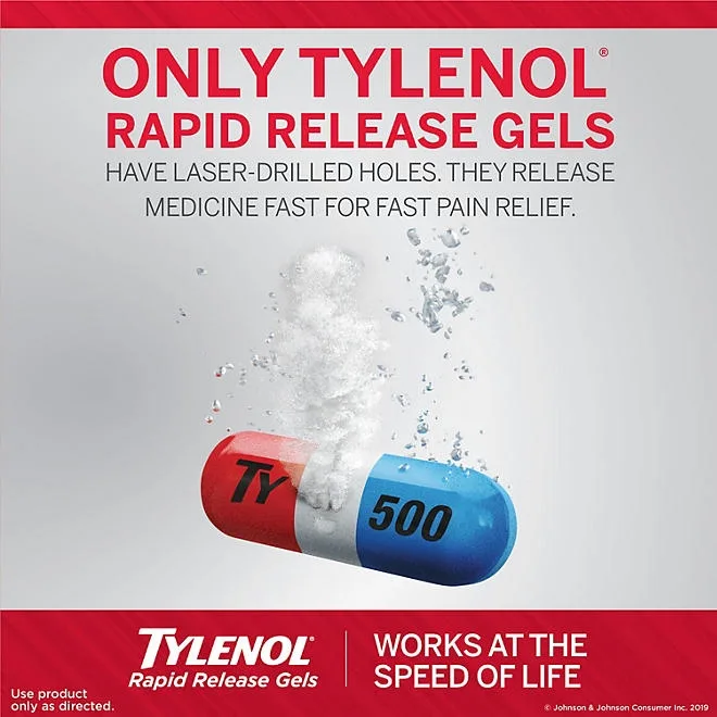 Tylenol Extra Strength Rapid Release Gelcaps, 500 mg. Acetaminophen, 290 ct. 5