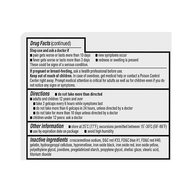 Member's Mark Extra Strength Acetaminophen 500mg Gelcaps, 400 ct. 4