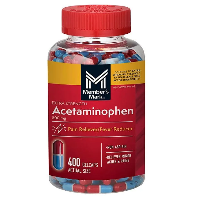 Member's Mark Extra Strength Acetaminophen 500mg Gelcaps, 400 ct. 2
