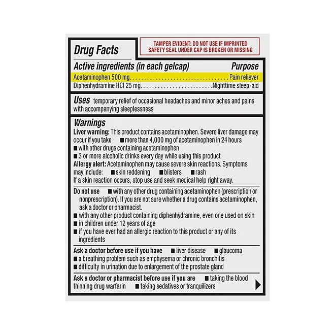 Member's Mark Extra Strength Acetaminophen PM Gelcaps, 375 ct. 3