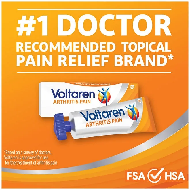 Voltaren Topical Arthritis Pain Relief Gel, 5.3 oz. 2 pk., + 1.7 oz. 5