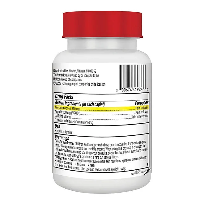 Excedrin Migraine Pain Relief Caplets, 300 ct. 3