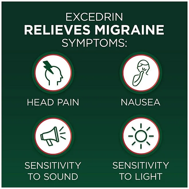 Excedrin Migraine Pain Relief Caplets, 300 ct. 5