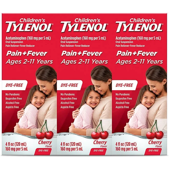 Children's Tylenol Oral Suspension, Cherry, 4 oz., 3 pk. 2