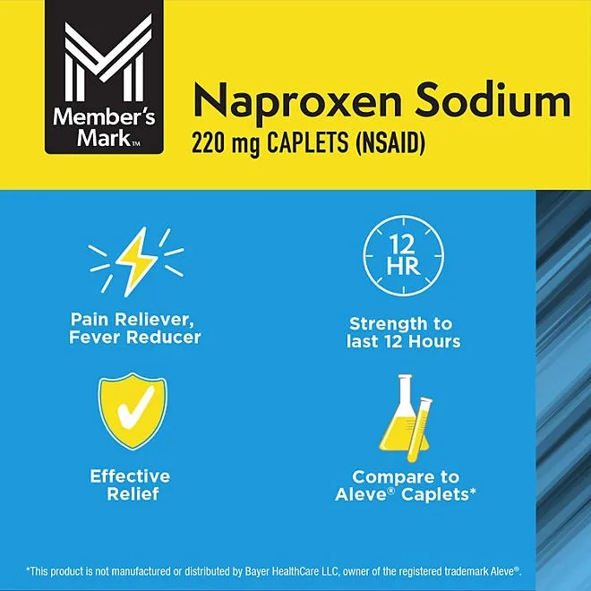 Member's Mark Naproxen Sodium Tablets NSAID, 220 mg, 400 ct. 4