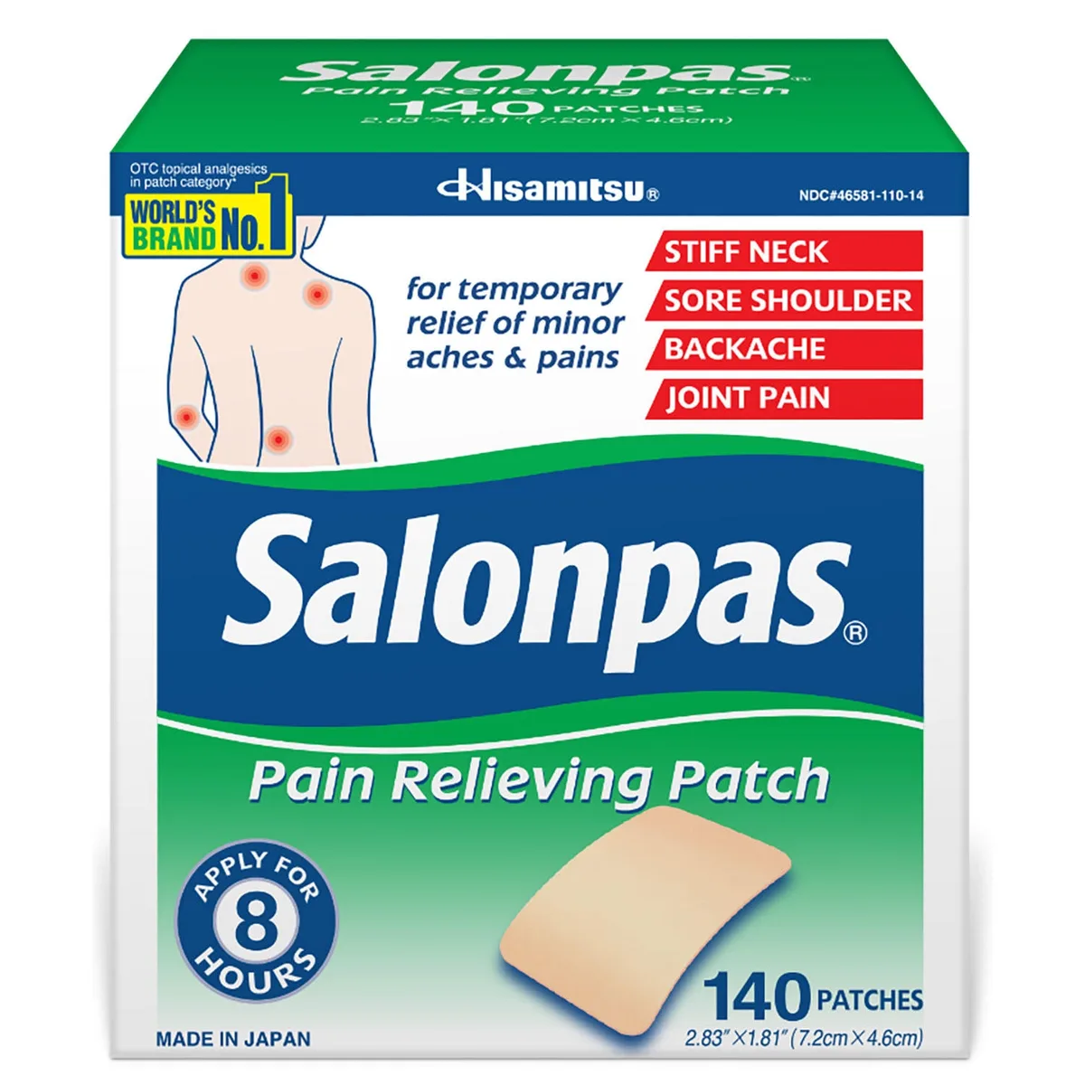 Salonpas Pain-Relieving Patch, 140 ct.