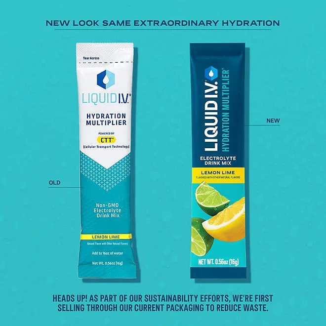 Liquid I.V. Hydration Multiplier Variety Pack, Lemon Lime & Passion Fruit, 30 ct. 4