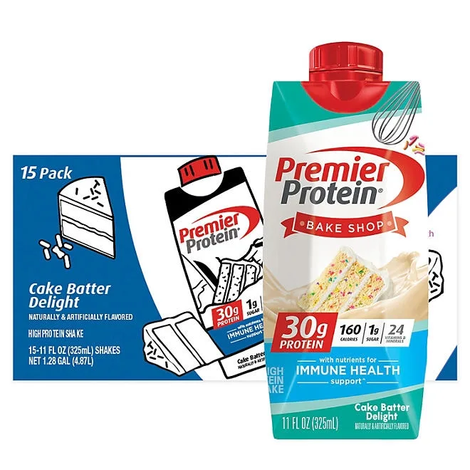 Premier Protein 30g High Protein Shake, Cake Batter Delight 11 fl. oz., 15 pk. 2