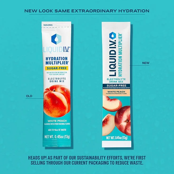Liquid I.V. Hydration Multiplier Sugar-Free, White Peach, 26 ct. 4