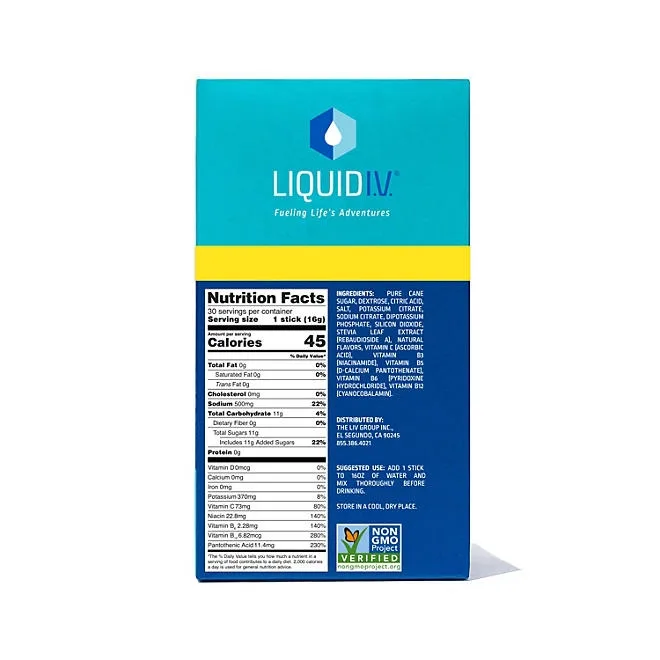 Liquid I.V. Hydration Multiplier Electrolyte Drink Mix, Lemon Lime, 30 ct. 4