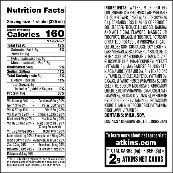 Atkins 15g Keto Protein Shake, Strawberry 11 fl. oz.,15 pk. 3