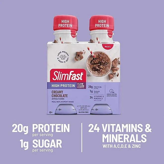SlimFast Advanced Creamy Chocolate High Protein Ready to Drink Meal Replacement Shakes 11 fl. oz., 15 pk. 5