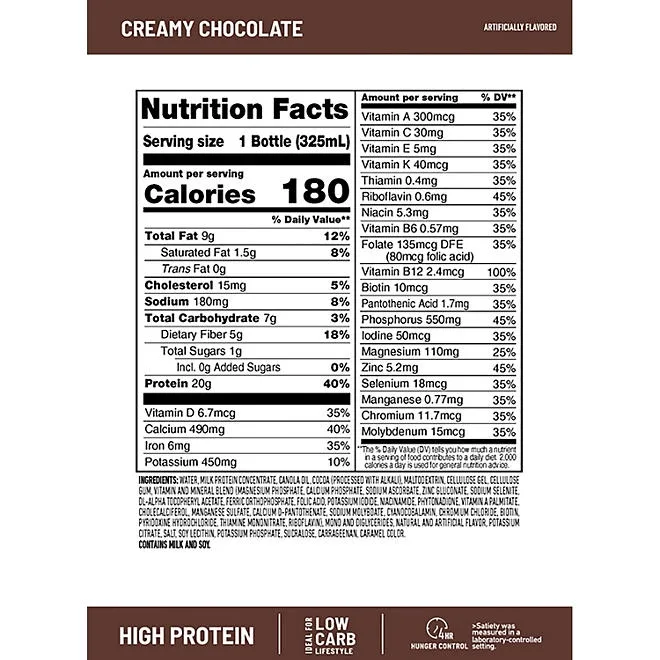 SlimFast Advanced Creamy Chocolate High Protein Ready to Drink Meal Replacement Shakes 11 fl. oz., 15 pk. 3
