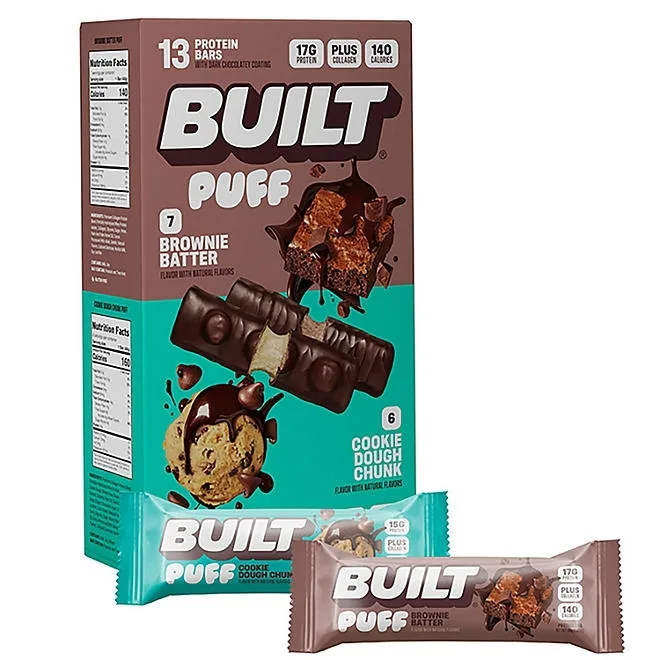 Built Bar Puff & Chunk Protein Bars, Variety Pack, 13 ct. 2