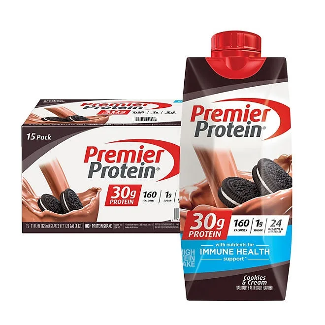 Premier Protein 30g High Protein Shake, Cookies and Cream, 11 fl. oz., 15 pk. 2