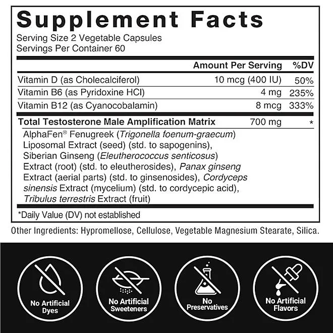 Force Factor Test X180 Legend Testosterone Booster Capsules 120 ct. 3
