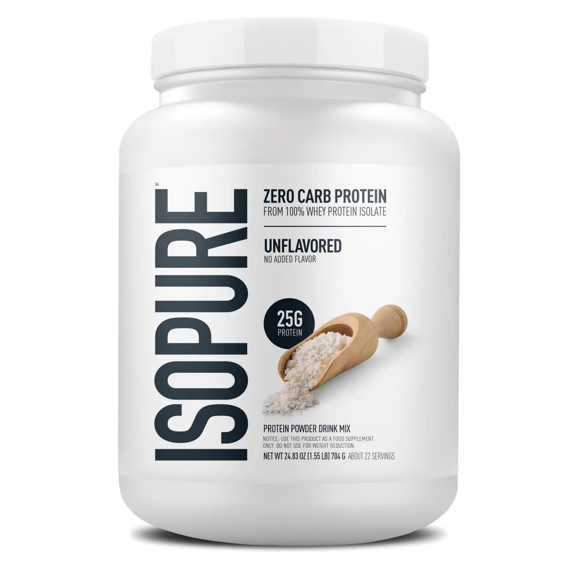 ISOPURE Whey Protein Isolate, Unflavored, 1.55 lbs.