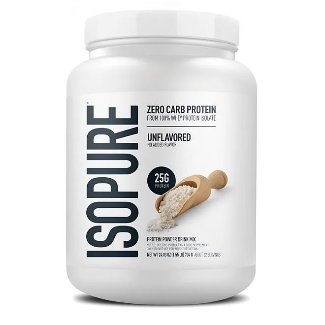 ISOPURE Whey Protein Isolate, Unflavored, 1.55 lbs. 2