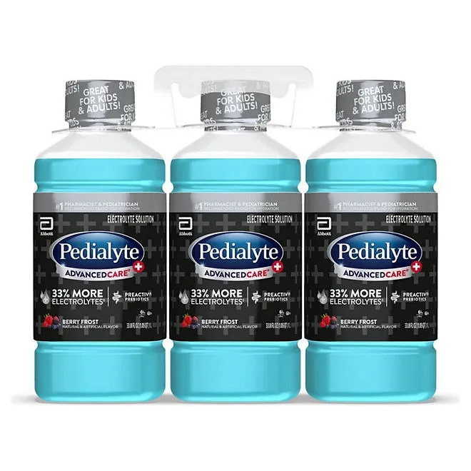 Pedialyte AdvancedCare Plus Electrolyte Solution Berry Frost, 33.8 fl. oz., 3 pk. 2