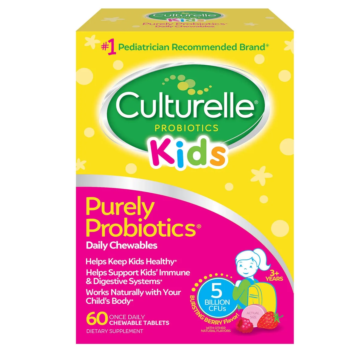 Culturelle Kids Purely Probiotics Chewable Tablets, 60 ct.