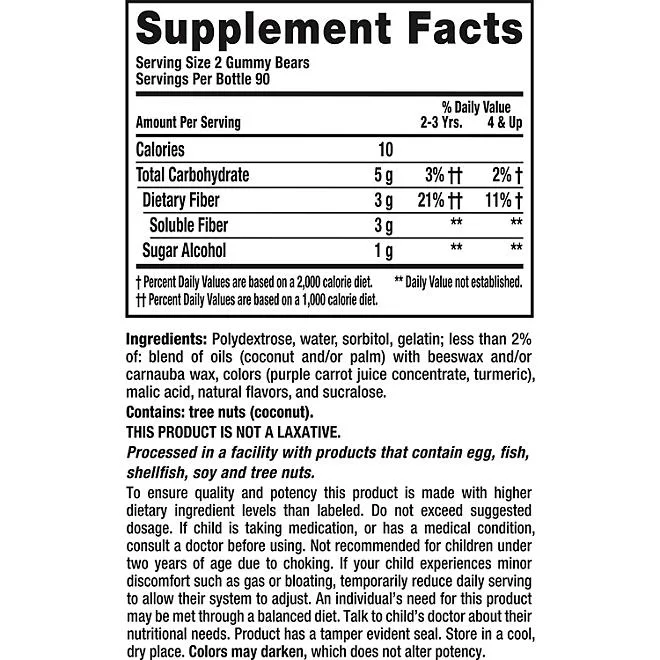 L'il Critters Fiber Gummy Bears 180 ct. 3