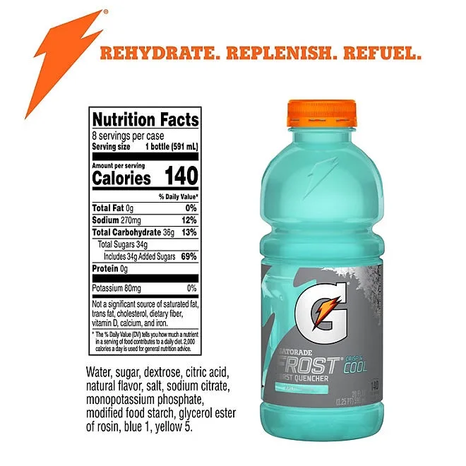 Gatorade Frost Thirst Quencher, Variety Pack 20 fl. oz., 24 pk. 5