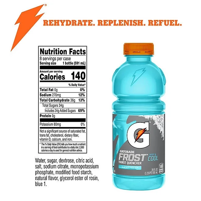 Gatorade Frost Thirst Quencher, Variety Pack 20 fl. oz., 24 pk. 3