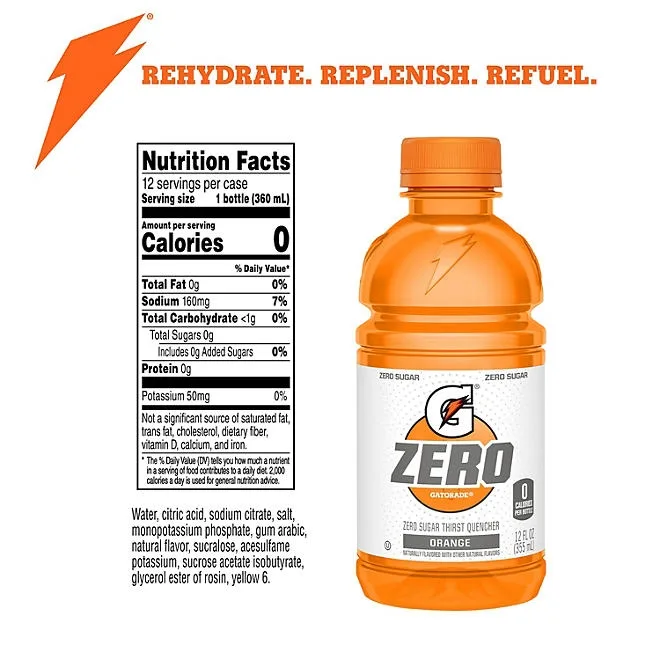 Gatorade Zero Sugar Thirst Quencher, Variety Pack 12 fl. oz., 28 pk. 4